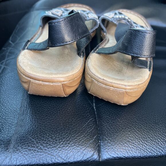 Rieker Shoes Womens Size 9 Embroidered Slip On Sandals Comfort Slingback 40 - Picture 7 of 7